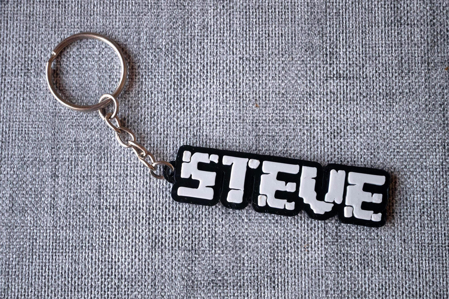 Personalised Minecraft-Inspired Keyring, Keychain | Birthday Gift, Goodie Bag, Party Favour, School Bag Charm, Nametag, Gift for Kids