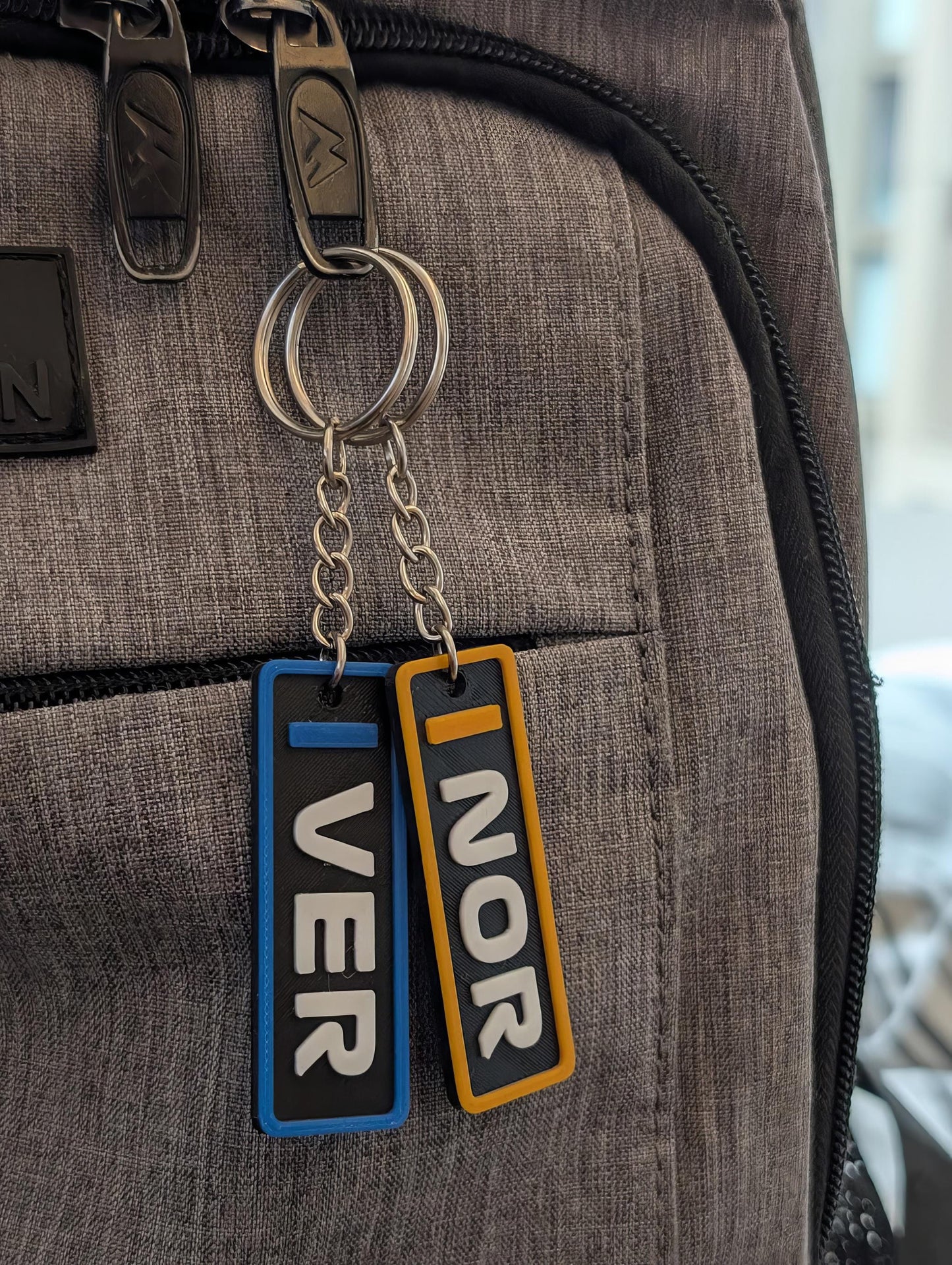 Personalized F1 Keychain: 3D Printed Racing Bag Charm