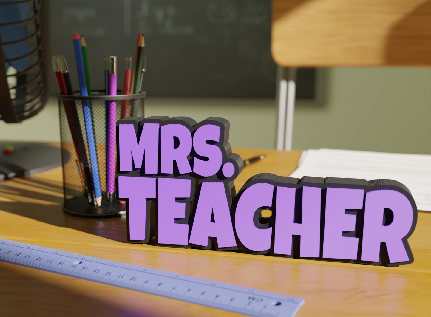 Personalized Teacher Name Plate, Classroom Decor, Teacher Gift