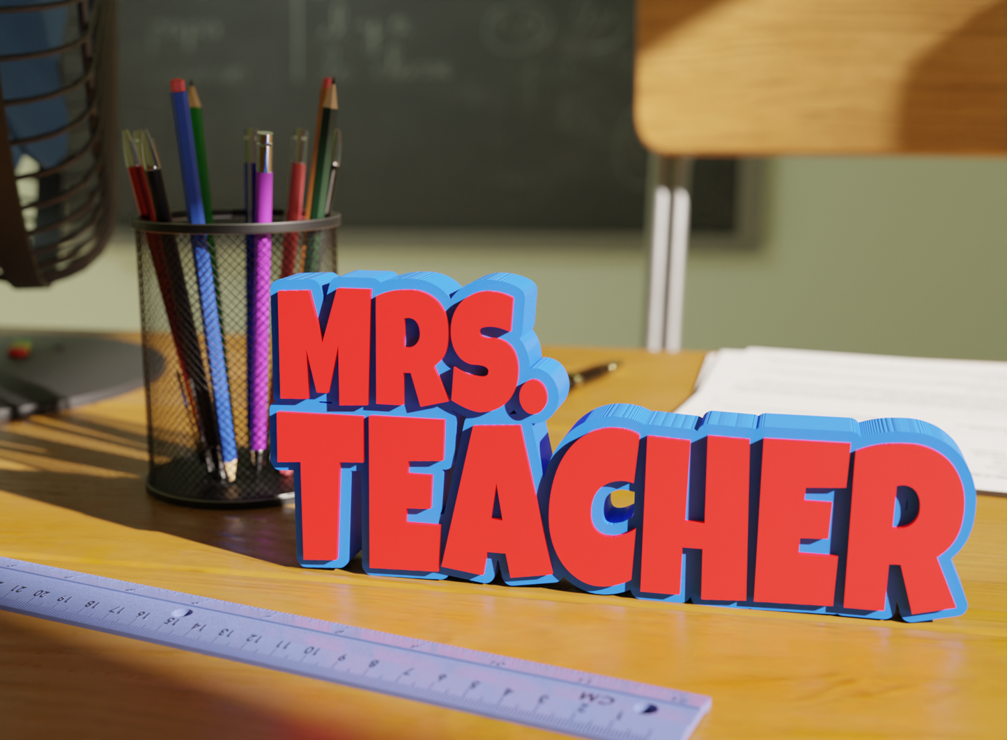 Personalized Teacher Name Plate, Classroom Decor, Teacher Gift