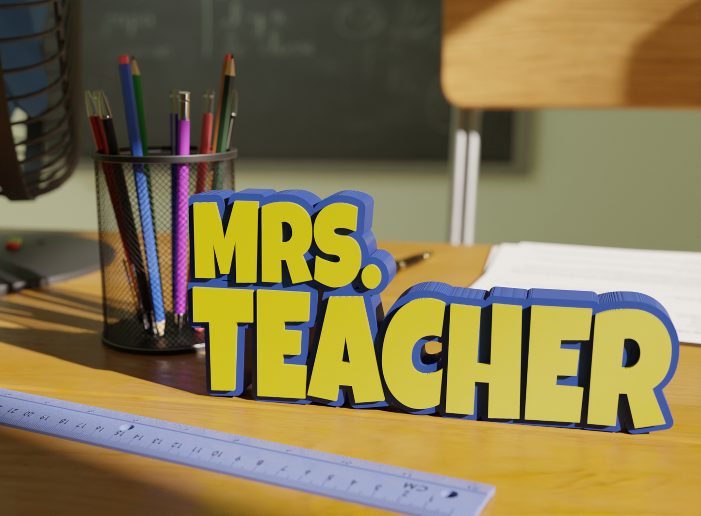 Personalized Teacher Name Plate, Classroom Decor, Teacher Gift