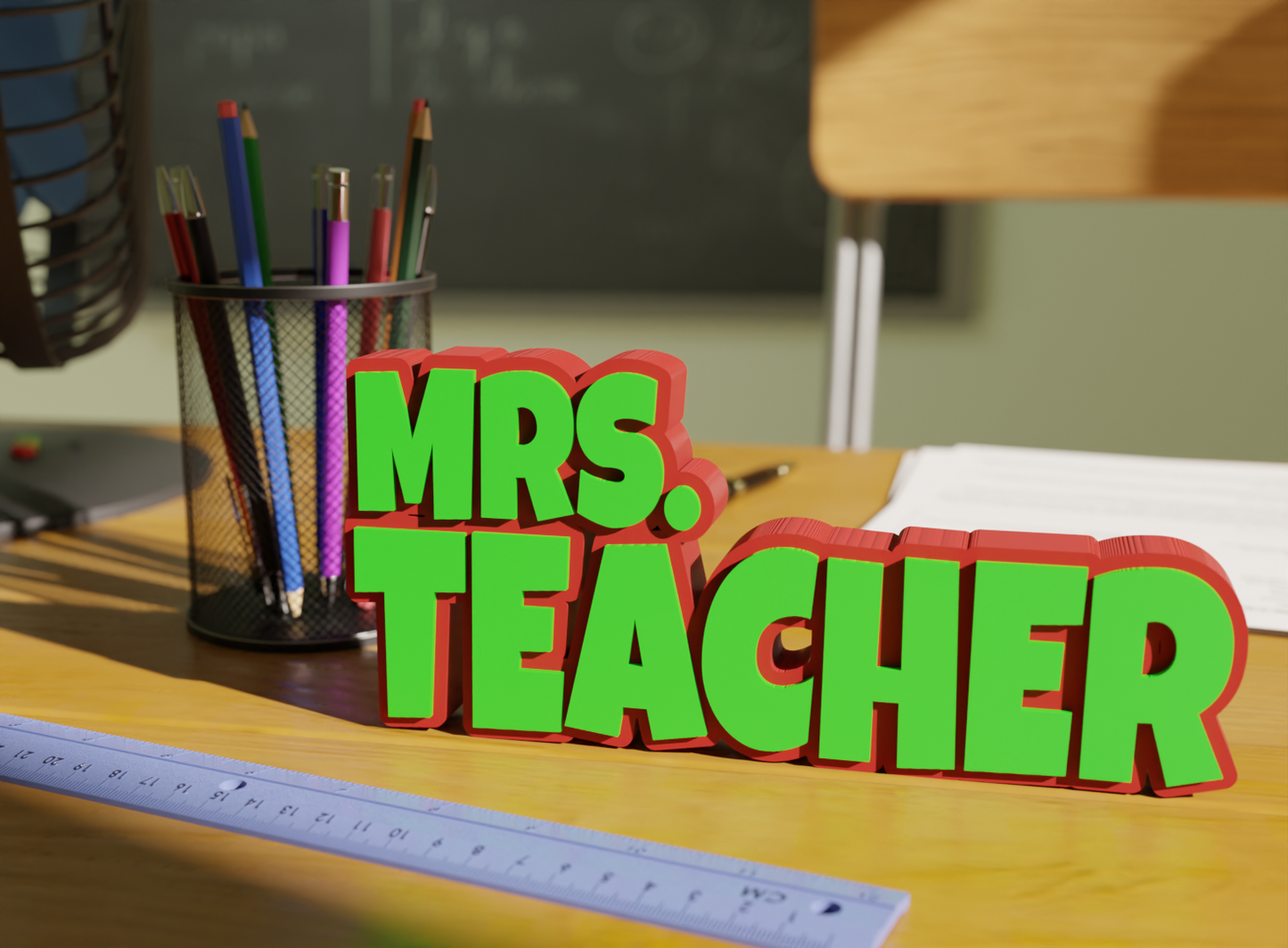 Personalized Teacher Name Plate, Classroom Decor, Teacher Gift