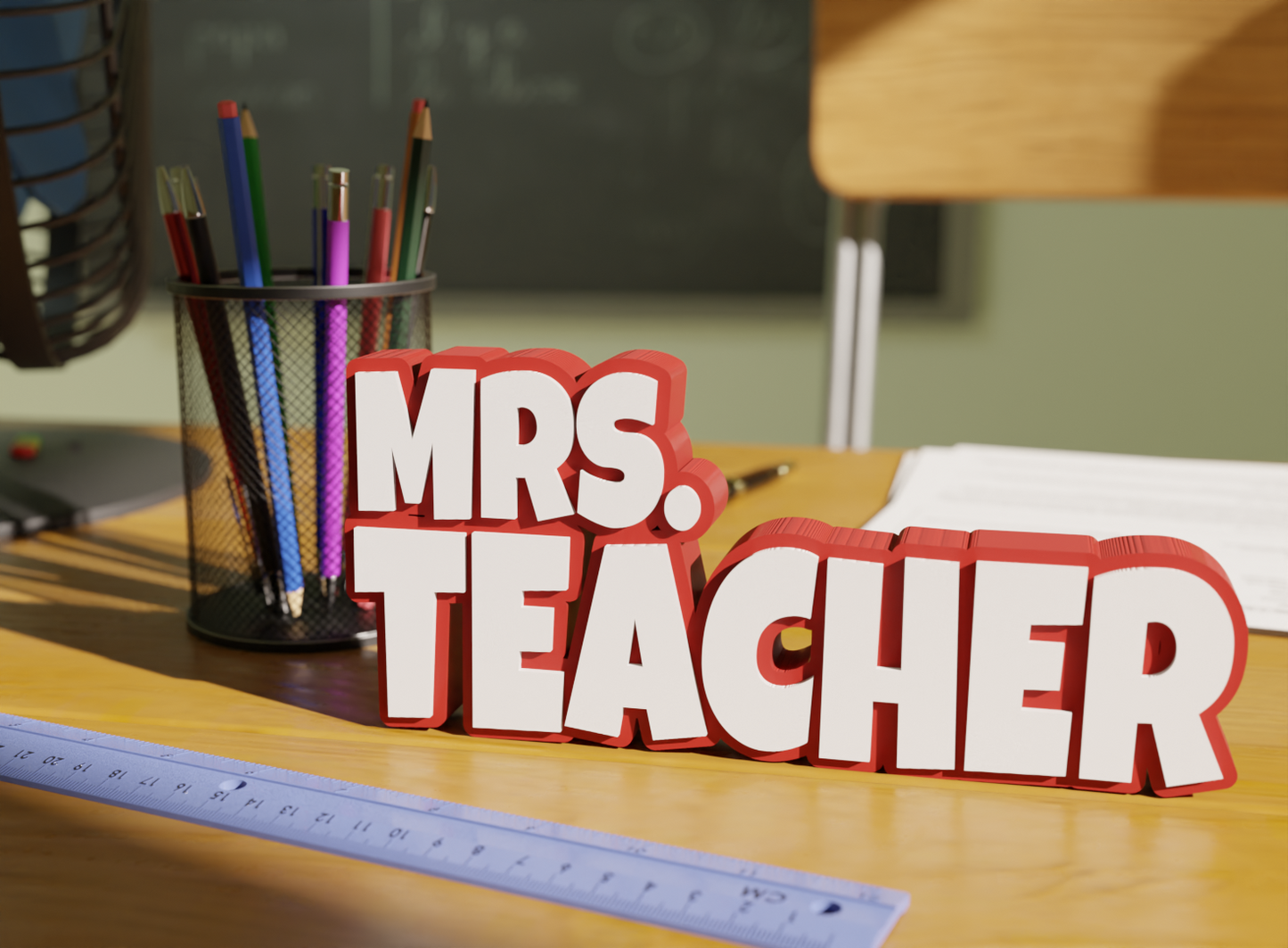 Personalized Teacher Name Plate, Classroom Decor, Teacher Gift