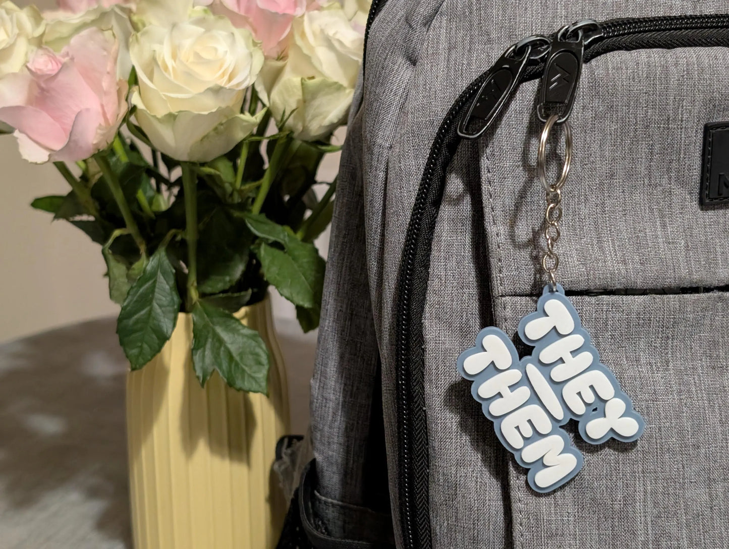 3D Printed Pronoun Pin / Keyring