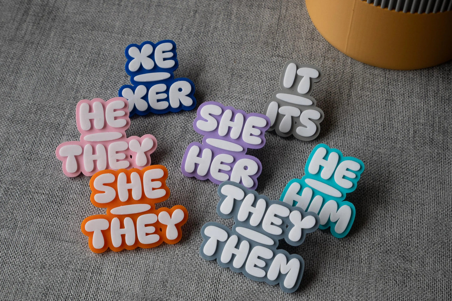 3D Printed Pronoun Pin / Keyring