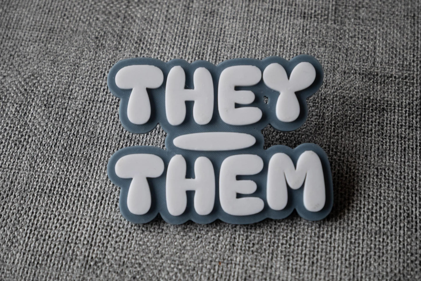 3D Printed Pronoun Pin / Keyring